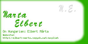 marta elbert business card